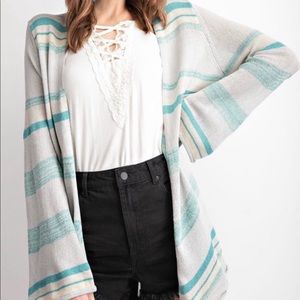 Beachy Striped Cardigan